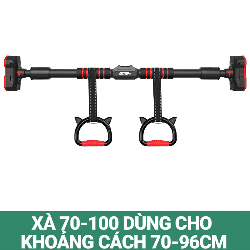 Mô tả OneTwoFit Tay nắm đu xà đơn Cho bé vận động tăng chiều cao, kháng lực chịu tại 200kg, dây treo tùy chỉnh(1 Đôi) - 2