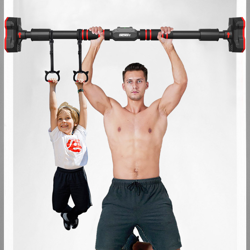 Mô tả OneTwoFit Tay nắm đu xà đơn Cho bé vận động tăng chiều cao, kháng lực chịu tại 200kg, dây treo tùy chỉnh(1 Đôi) - 5