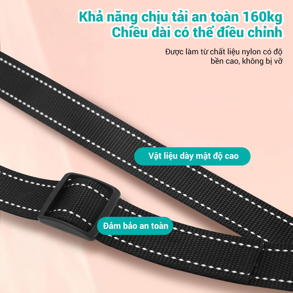 Mô tả OneTwoFit Tay nắm đu xà đơn Cho bé vận động tăng chiều cao, kháng lực chịu tại 200kg, dây treo tùy chỉnh(1 Đôi) - 6