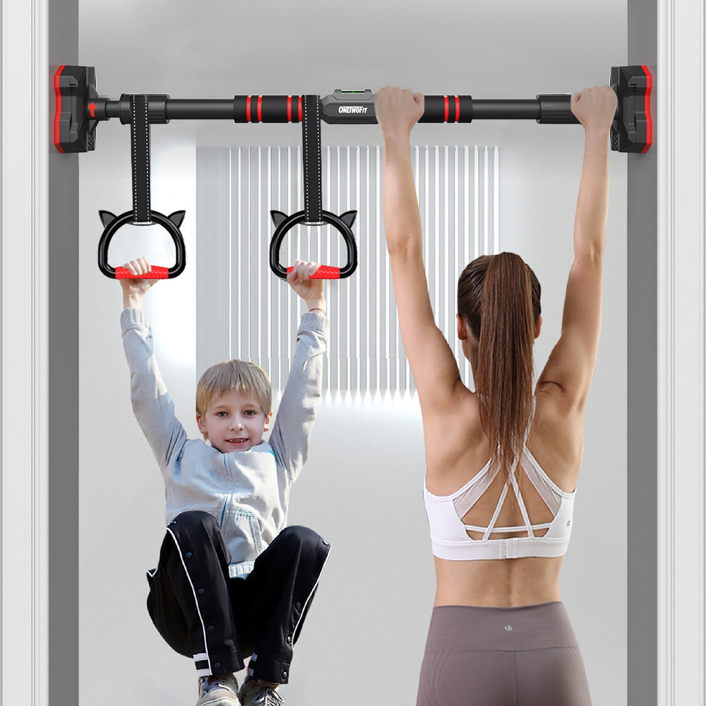 Mô tả OneTwoFit Tay nắm đu xà đơn Cho bé vận động tăng chiều cao, kháng lực chịu tại 200kg, dây treo tùy chỉnh(1 Đôi) - 7