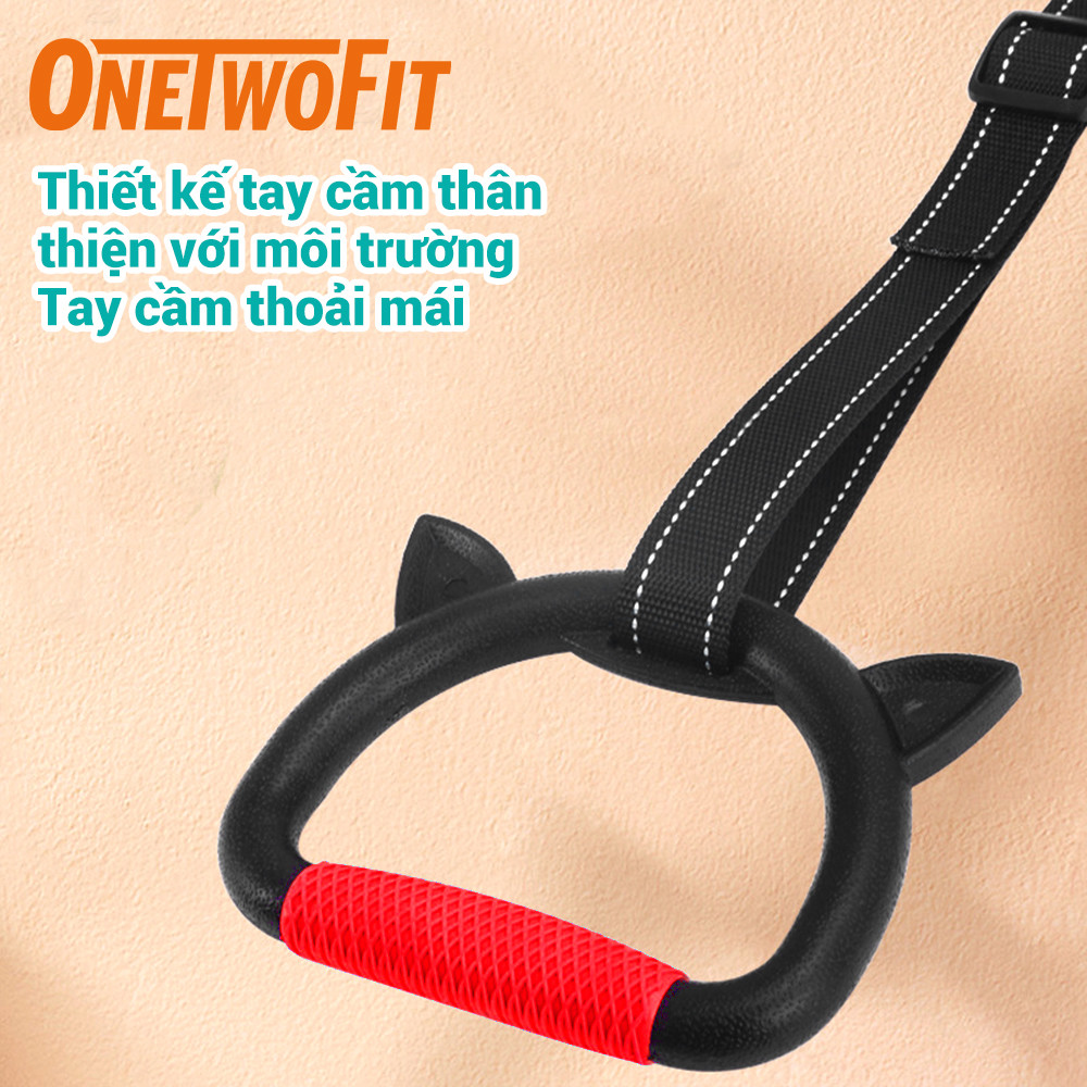 Mô tả OneTwoFit Tay nắm đu xà đơn Cho bé vận động tăng chiều cao, kháng lực chịu tại 200kg, dây treo tùy chỉnh(1 Đôi) - 8