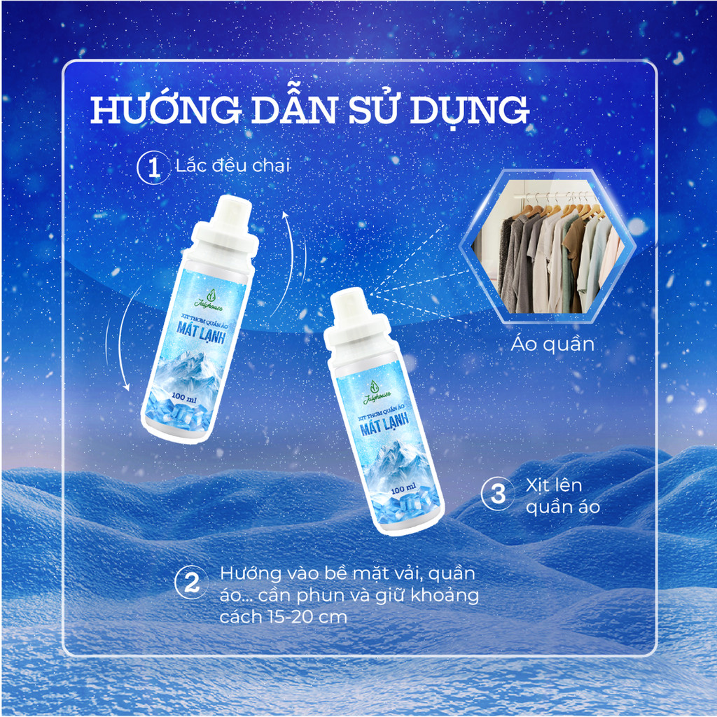 Mô tả Xịt thơm quần áo JULYHOUSE 20ml/280ml chiết xuất tinh dầu thiên nhiên thơm mát - 9