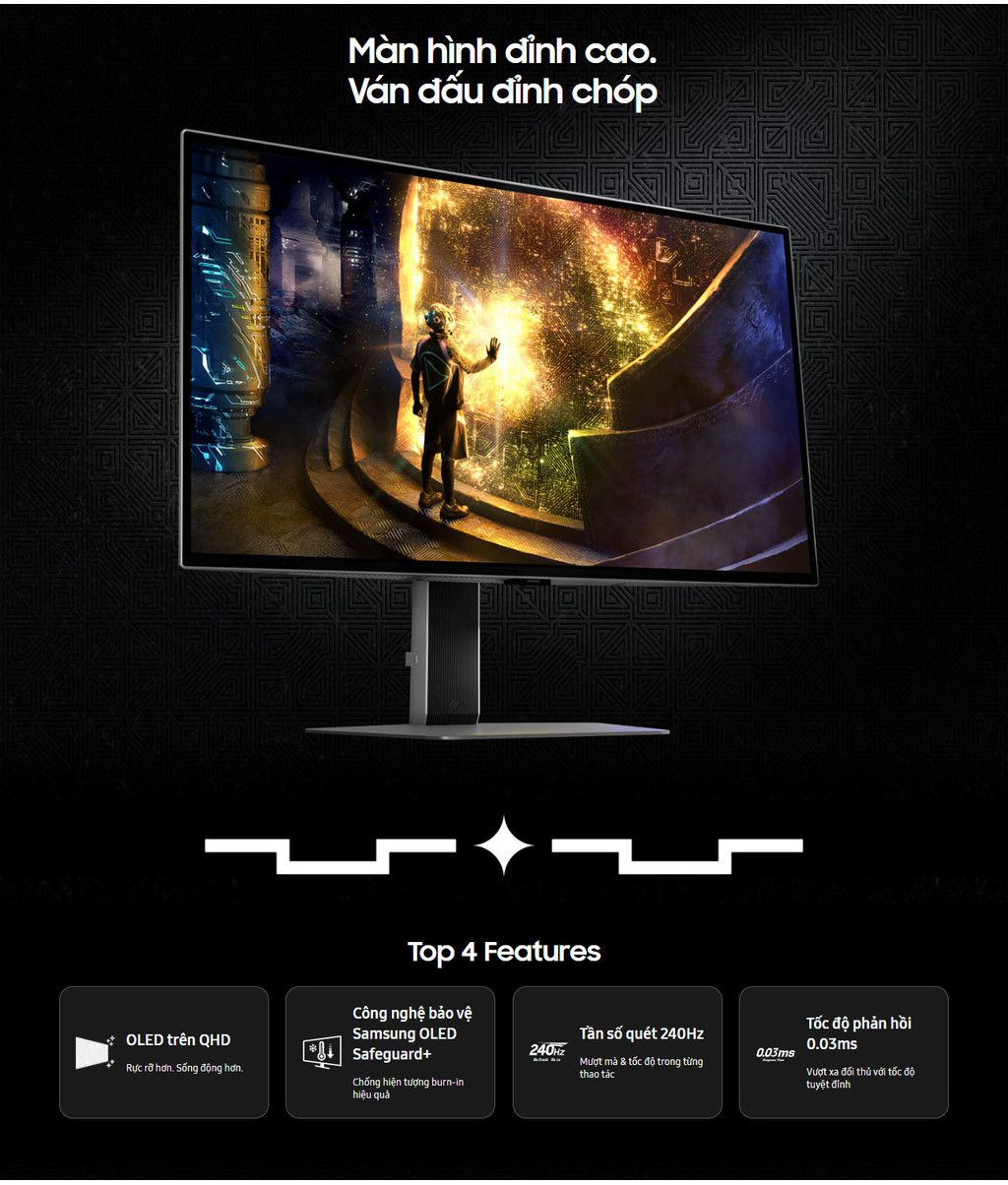Mô tả Màn Hình Gaming Samsung 27 Inch Odyssey OLED G6 G61SD QHD 240Hz LS27DG610SEXXV - Độc quyền Online - 1