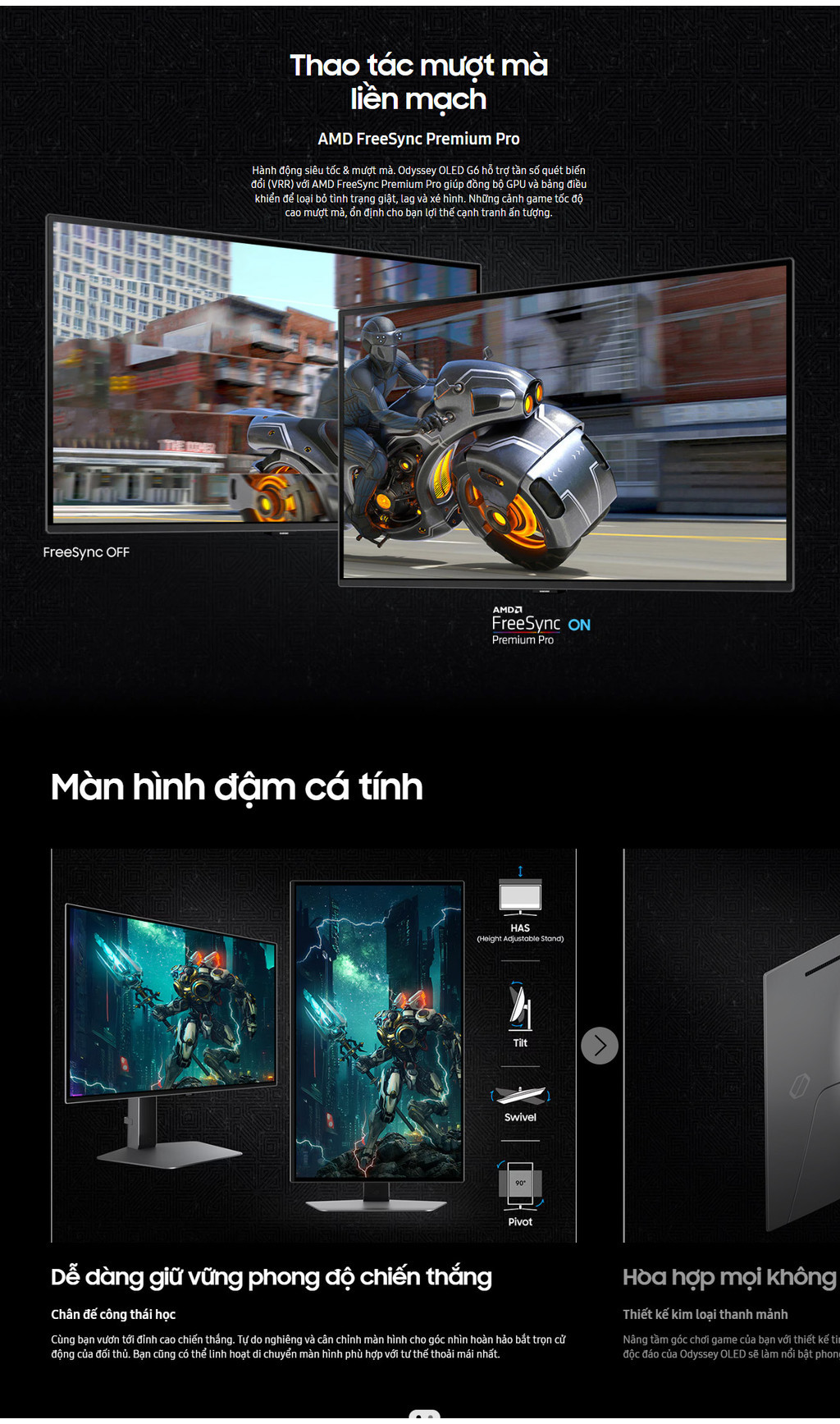 Mô tả Màn Hình Gaming Samsung 27 Inch Odyssey OLED G6 G61SD QHD 240Hz LS27DG610SEXXV - Độc quyền Online - 5