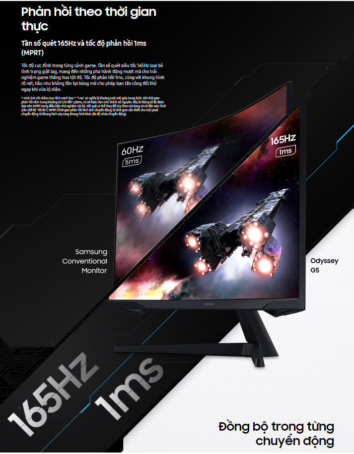 Mô tả Màn hình Gaming Samsung 32 inch Odyssey G5 G55C QHD 165Hz LS32CG552EEXXV - 2