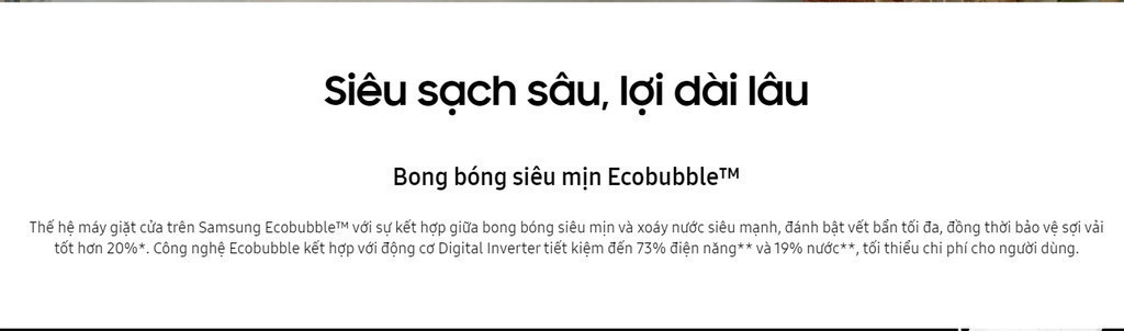Mô tả Máy giặt cửa trên Samsung Ecobubble™ với Động cơ Digital Inverter 9.5 kg WA95CG4545BDSV - 2