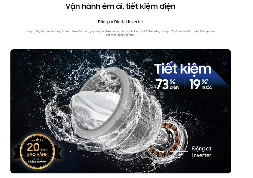 Mô tả Máy giặt cửa trên Samsung Ecobubble™ với Động cơ Digital Inverter 9.5 kg WA95CG4545BDSV - 5