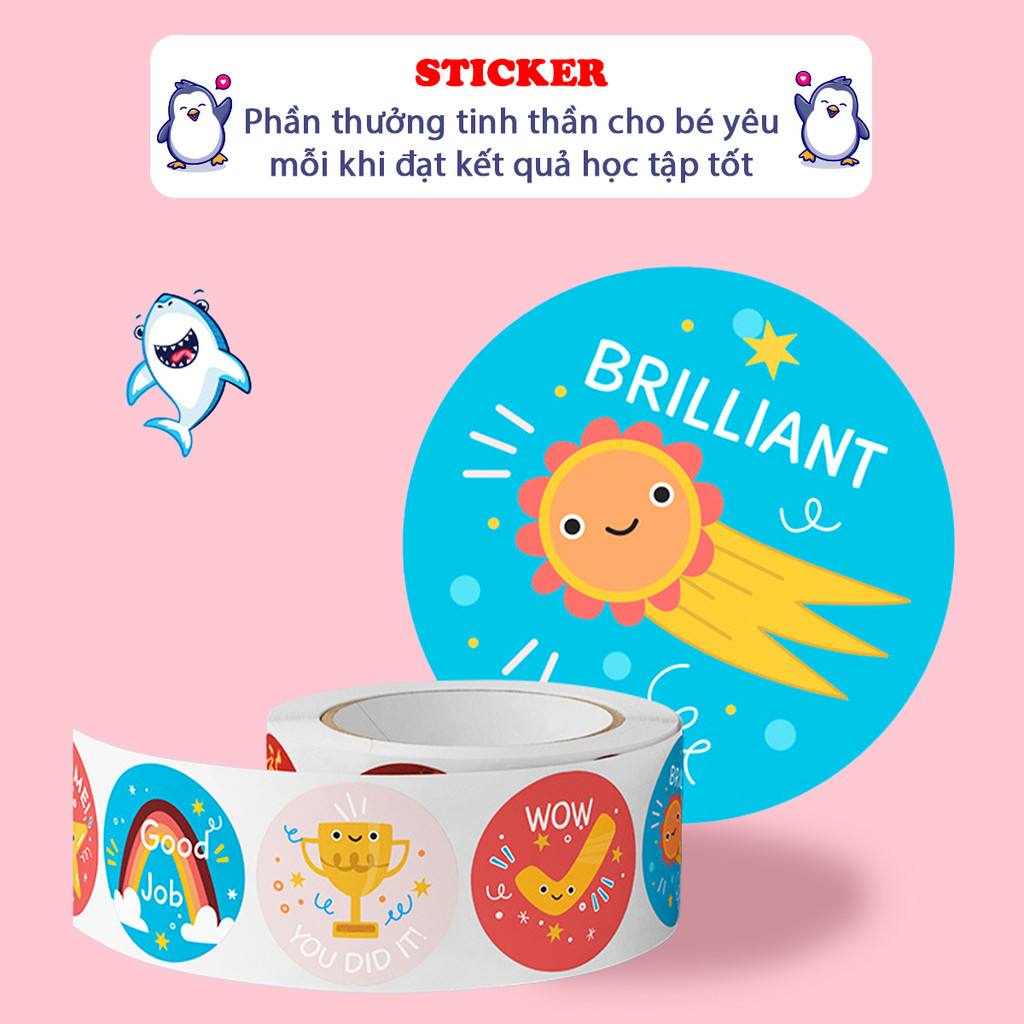 Sticker Khen Thưởng Khích Lệ Việc Học Tập Cho Bé Nhiều Hoạ Tiết Đáng ...