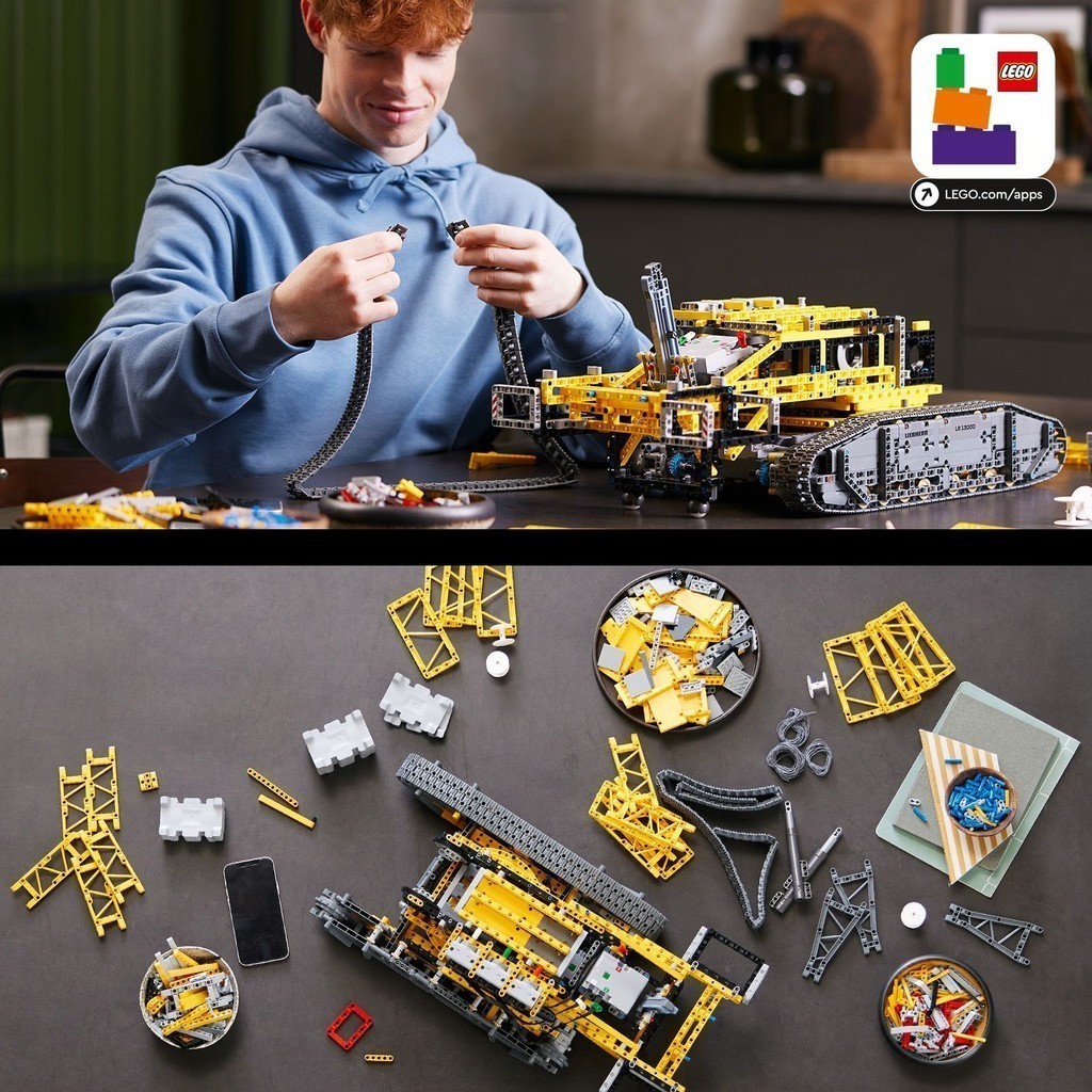 Mô tả LEGO TECHNIC 42146 Đồ chơi lắp ráp Xe Cần Cẩu Liebherr Crawler Crane LR 13000 (2883 chi tiết) - 3