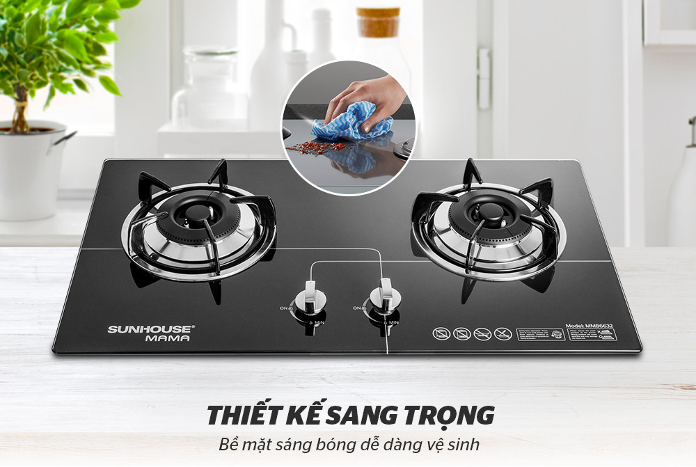 Mô tả Bếp gas âm 2 vùng nấu Sunhouse Mama MMB6632 - Hàng chính hãng - 1