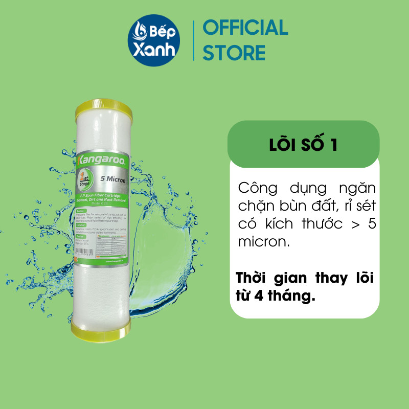 Mô tả Bộ lõi lọc thô Kangaroo số 1,2,3 - Hàng Chính Hãng - 1
