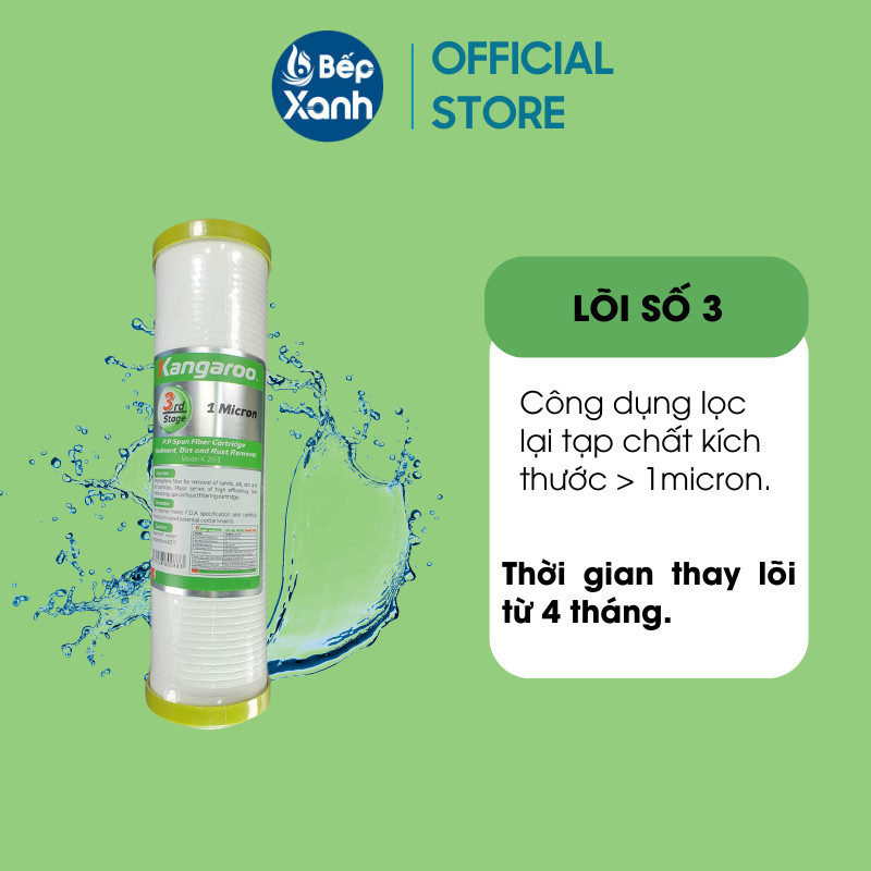Mô tả Bộ lõi lọc thô Kangaroo số 1,2,3 - Hàng Chính Hãng - 3