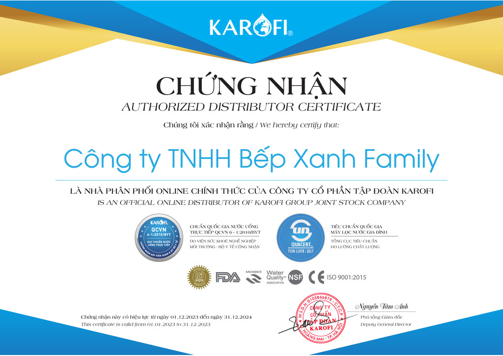 Mô tả Bộ lõi lọc nước Karofi số 1,2,3 - Hàng Chính Hãng - 1