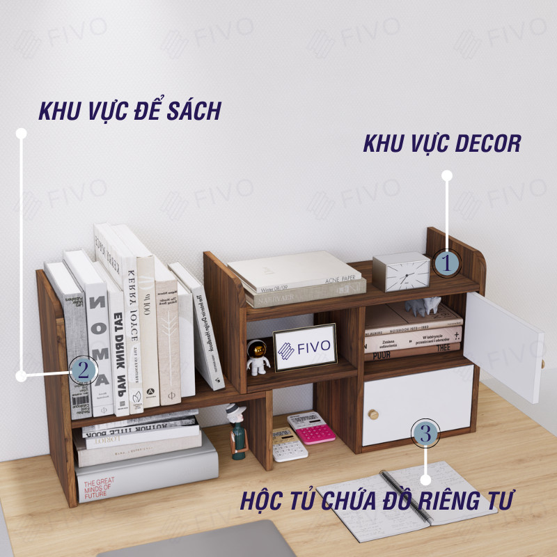 Kệ Sách FIVO FB23 nhiều màu sắc