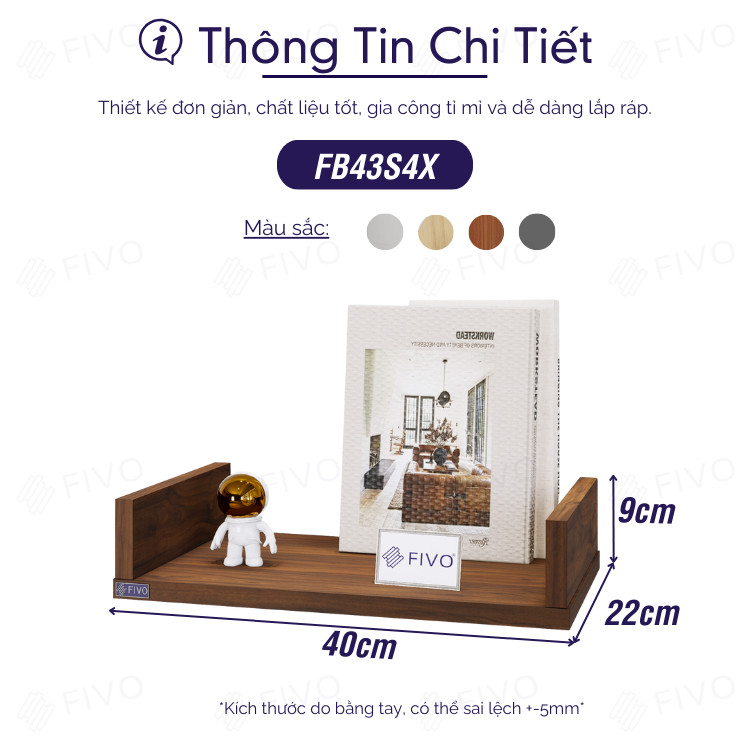 Kệ FIVO FB43 - Chất liệu gỗ MDF Melamine
