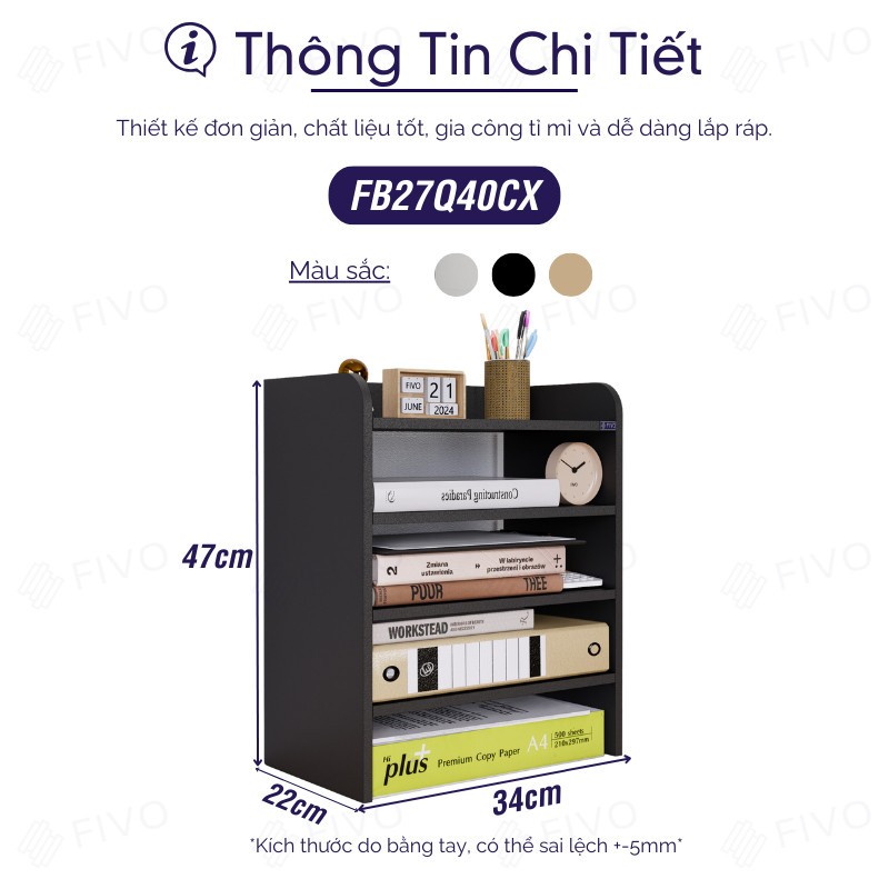 Kệ Sách Gỗ FB27 2 Tầng