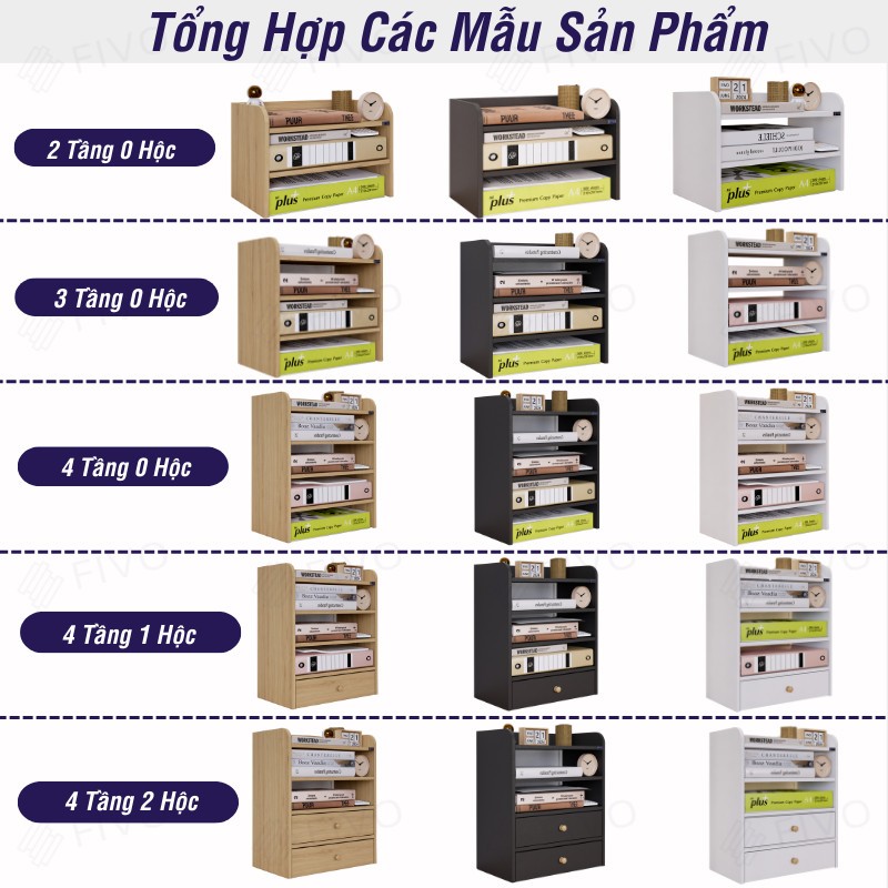 Kệ Sách Gỗ FB27 3 Tầng