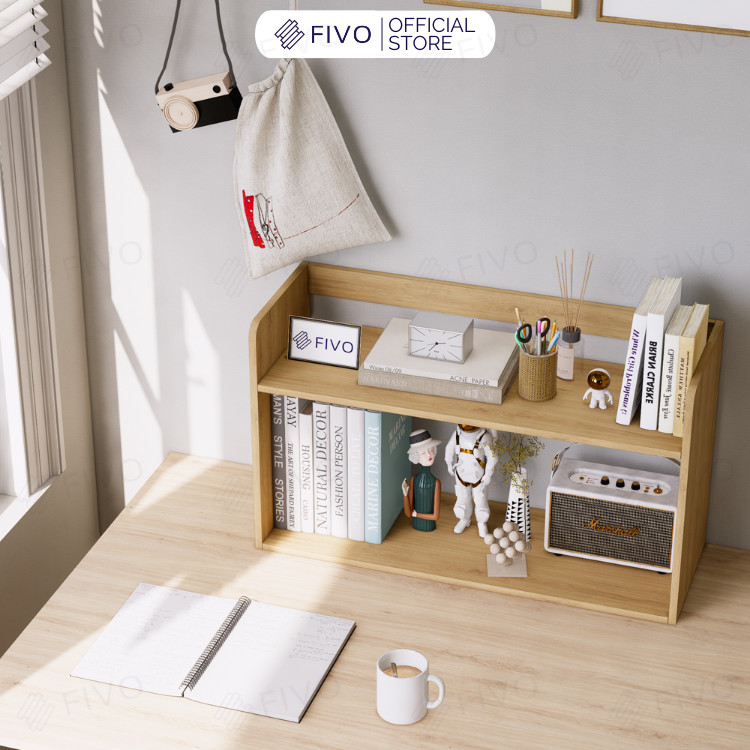 Kệ Sách Gỗ 2 Tầng Đa Năng FB22 FIVO Thiết Kế Hiện Đại