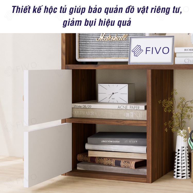 Chất liệu gỗ MDF kệ sách FIVO