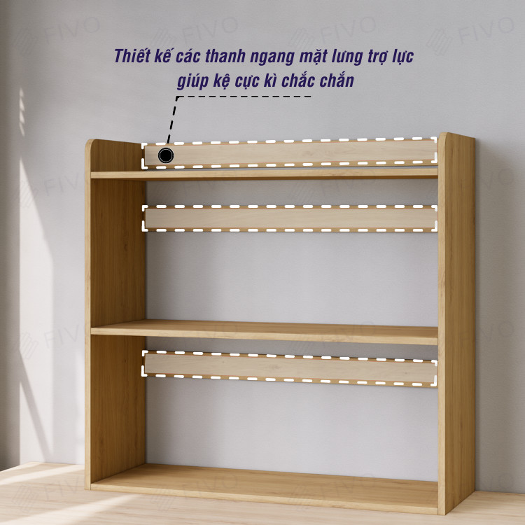 Kệ Sách Gỗ 2 Tầng Đa Năng FB22 FIVO Nhiều Màu Sắc