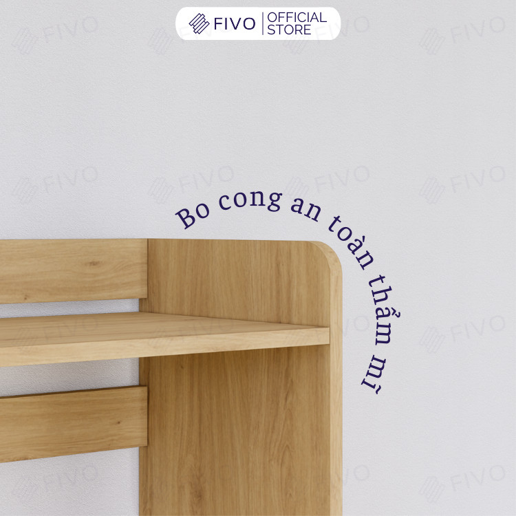Kệ Sách Gỗ 2 Tầng Đa Năng FB22 FIVO Chất Liệu Tốt
