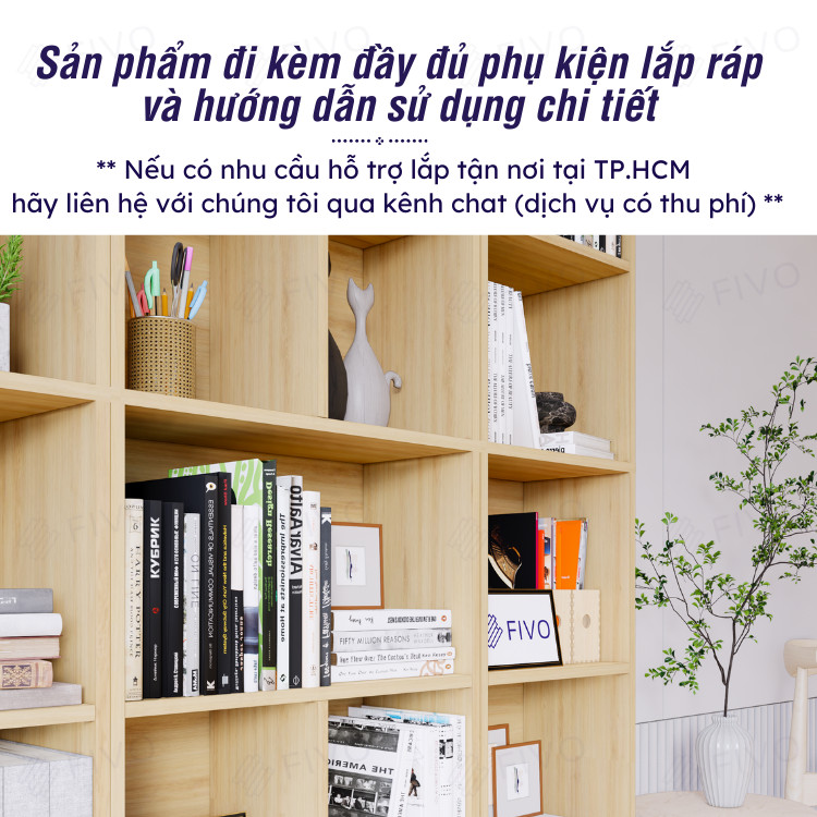 Kệ Sách Gỗ 5 Tầng FIVO FB73 - Ảnh 8