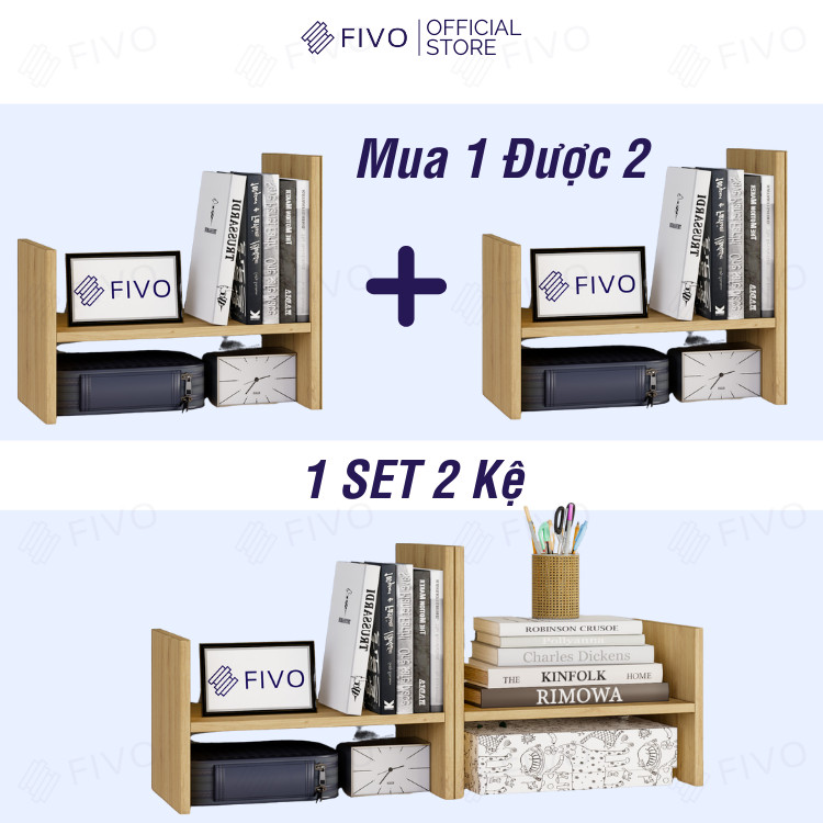 Kệ sách FB24 FIVO màu gỗ