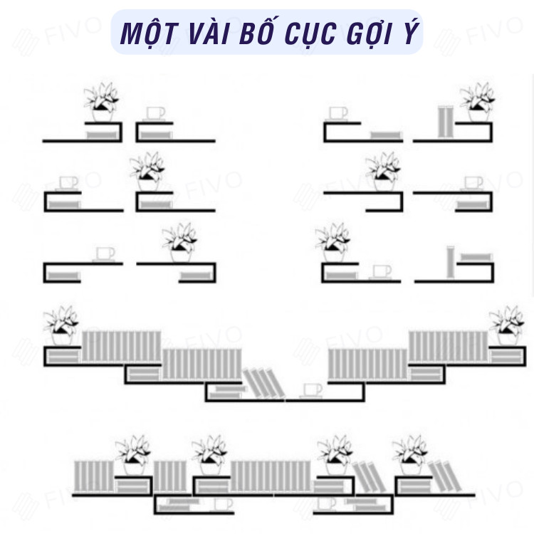 Mô tả Kệ Để Sách Gỗ Treo Tường Đẹp Chữ J FIVO FB42, Gỗ Chống Ẩm, Thiết Kế Âm Tường, Đa Dạng Cách Trang Trí, Chịu Lực Tốt - 7