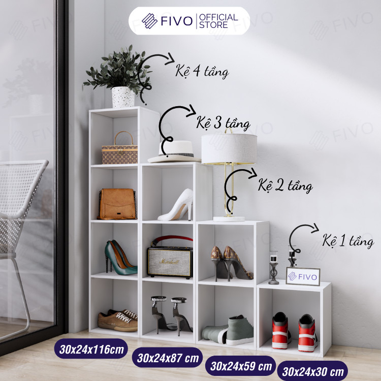 Mô tả Kệ Sách Gỗ Tổ Ong FIVO FB01 Đa Tầng Dễ Lắp Ráp, Có Tấm Lưng Dày Dặn, Phù Hợp Với Mọi Không Gian, Đa Dạng Cách Sắp Xếp - 3