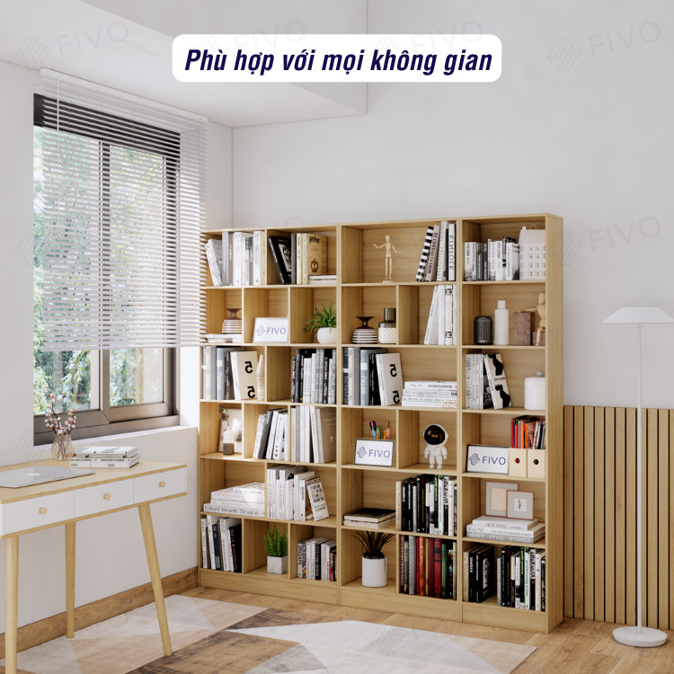 Kệ sách FIVO FB70 màu nâu đỏ