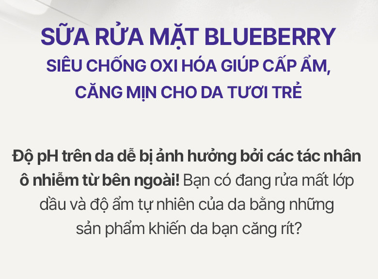 Mô tả Sữa rửa mặt Blueberry làm sạch, cân bằng dầu và độ ẩm innisfree Blueberry Rebalancing 5.5 Cleanser - 2