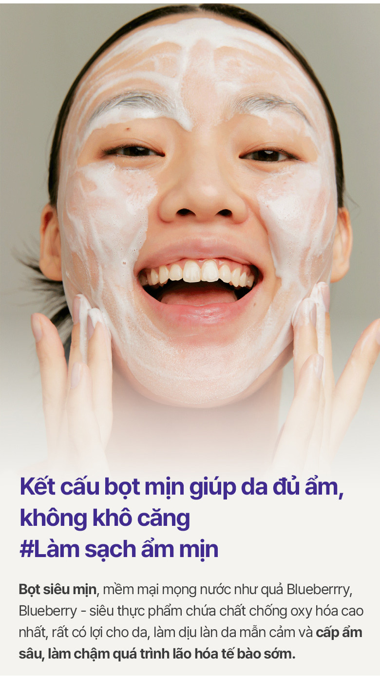 Mô tả Sữa rửa mặt Blueberry làm sạch, cân bằng dầu và độ ẩm innisfree Blueberry Rebalancing 5.5 Cleanser - 5