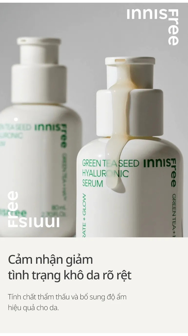 Mô tả Serum trà xanh cấp ẩm sâu phục hồi da, với Probiotics INNISFREE Green Tea Seed Hyaluronic Serum 30mL - 5