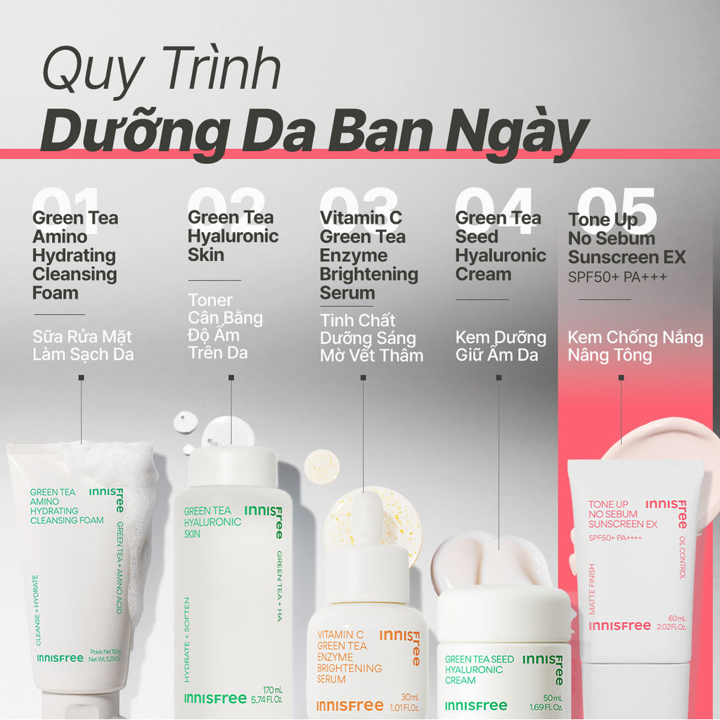 Mô tả Kem chống nắng nâng tông kiềm dầu INNISFREE Tone Up No Sebum EX SPF 50+ PA++++ 60 mL - 9