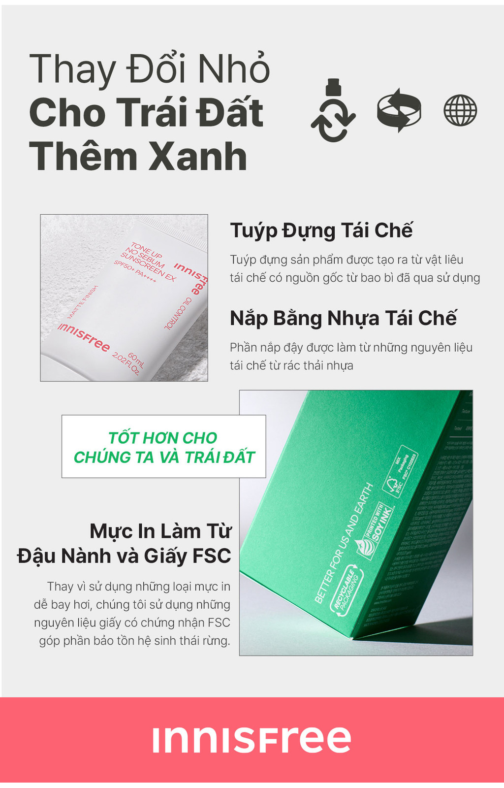 Mô tả Kem chống nắng nâng tông kiềm dầu INNISFREE Tone Up No Sebum EX SPF 50+ PA++++ 60 mL - 11