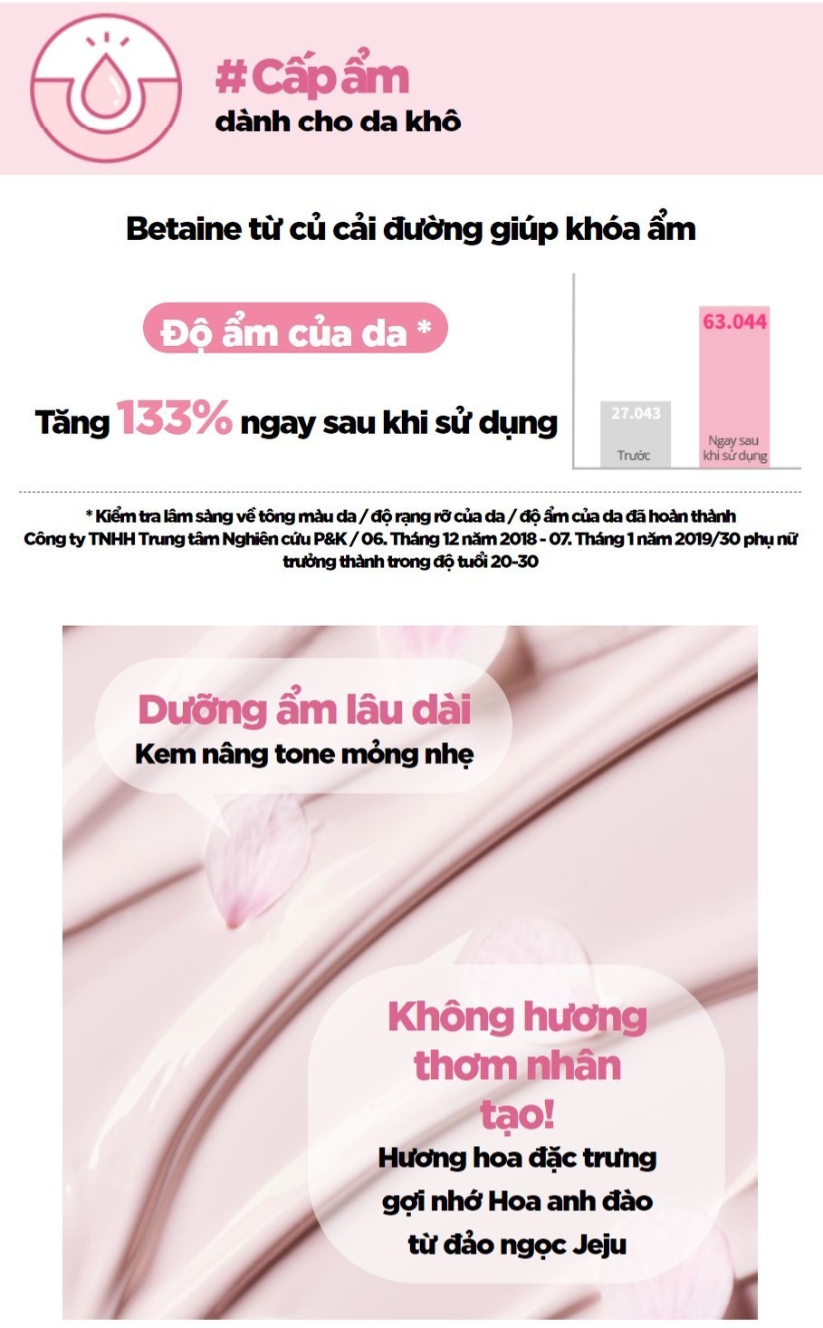 Mô tả Kem nâng tông, dưỡng sáng làm đều màu da từ hoa anh đào INNISFREE Cherry Blossom Tone Up Cream 50ml - 3