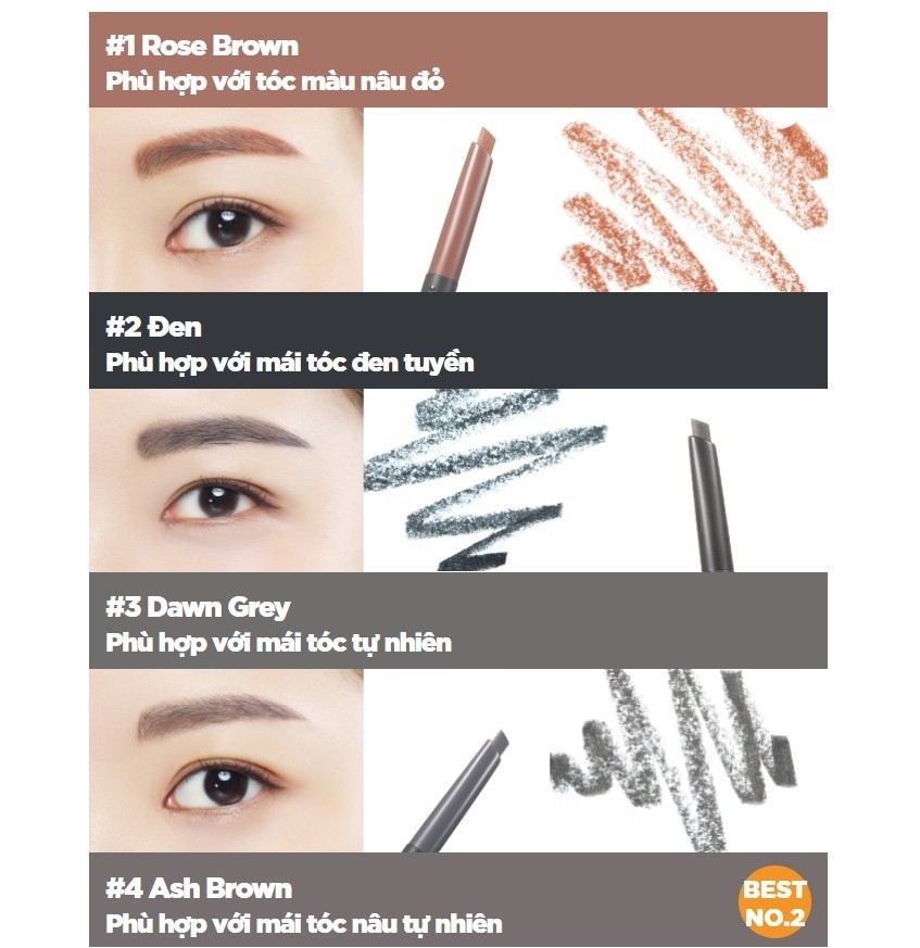 Mô tả Chì kẻ chân mày innisfree Auto Eyebrow Pencil 0.3g - 3
