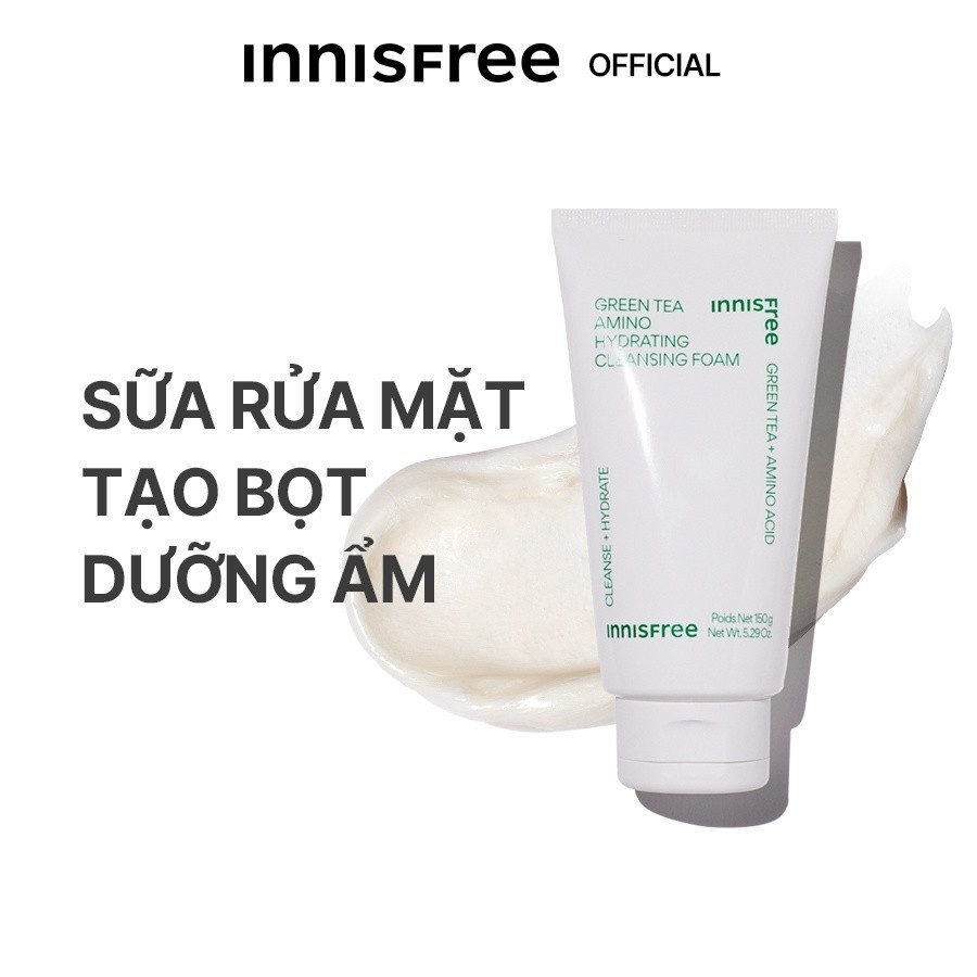 Mô tả Sữa rửa mặt trà xanh sạch sâu ẩm mịn INNISFREE Green Tea Amino Cleansing Foam 150g - 2