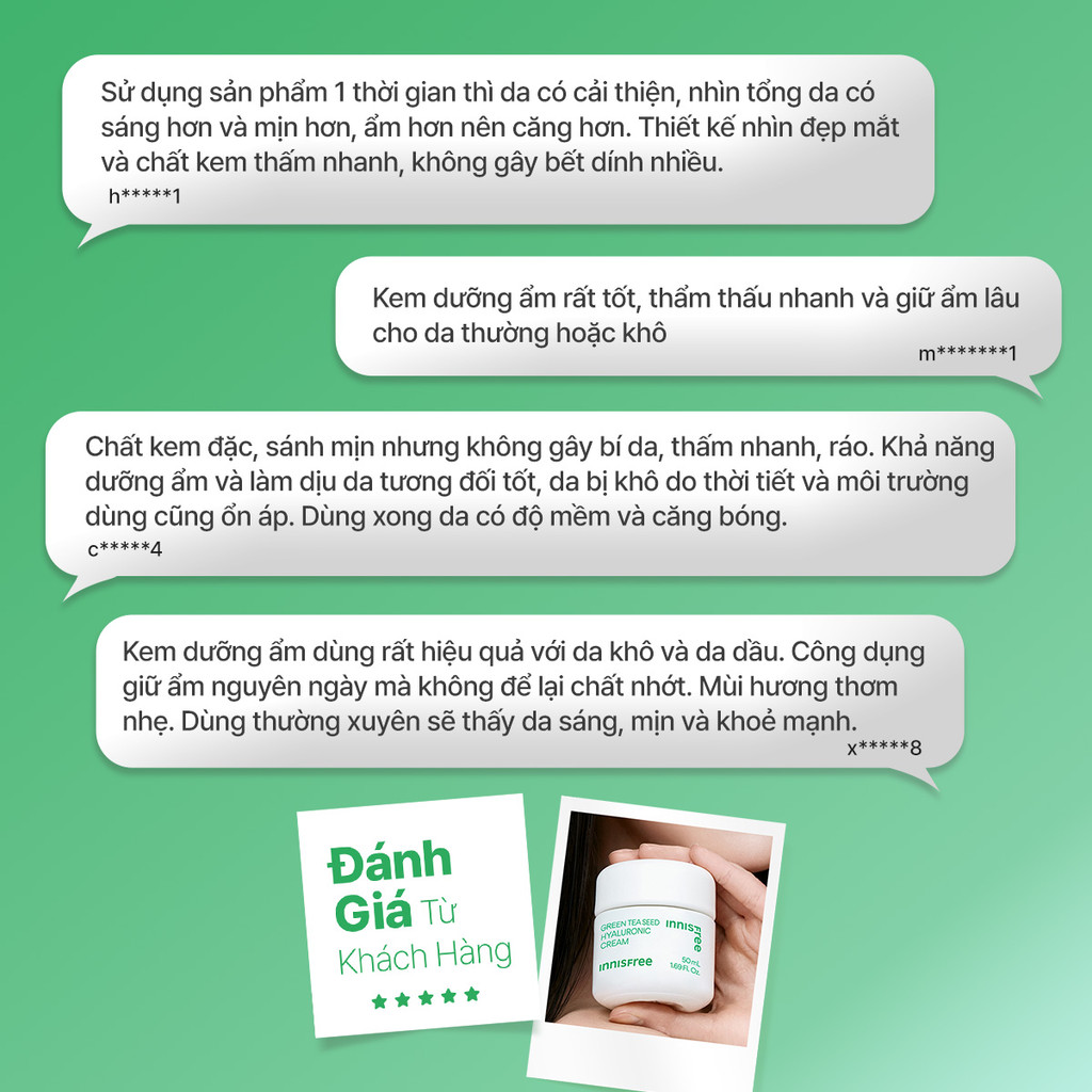Mô tả Kem dưỡng ẩm trà xanh và phục hồi da với Probiotics INNISFREE Probiotics Green Tea Seed Hyaluronic Cream 50ml - 2