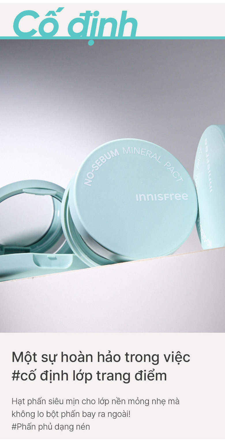 Mô tả Phấn phủ kiềm dầu dạng nén innisfree No Sebum Mineral Pact 8.5g - 5
