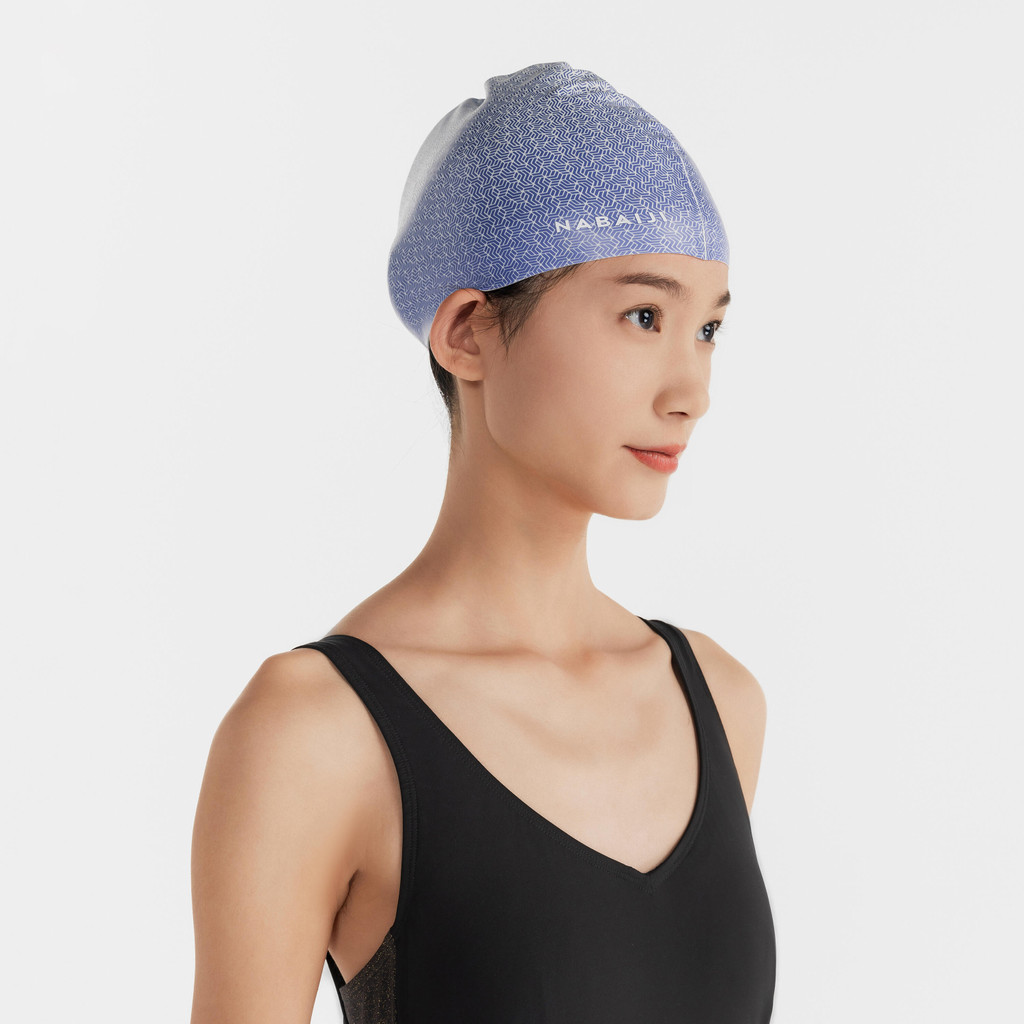 Mô tả Mũ bơi silicon geo trắng/xanh dương Decathlon NABAIJI mã 8853985 - 2