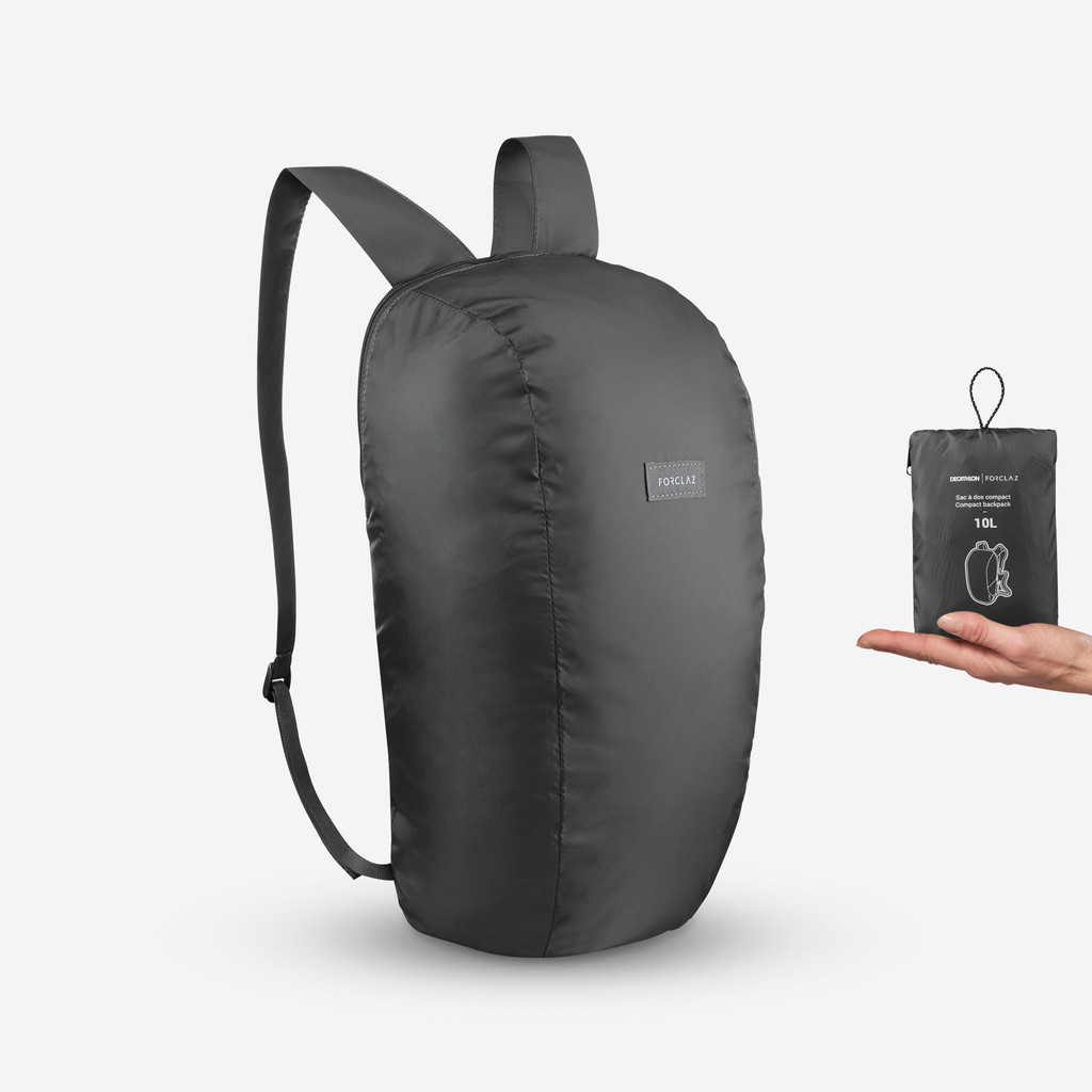 Mô tả Balo du lịch 10l gấp gọn travel 100 đen Decathlon FORCLAZ mã 8560403 - 2