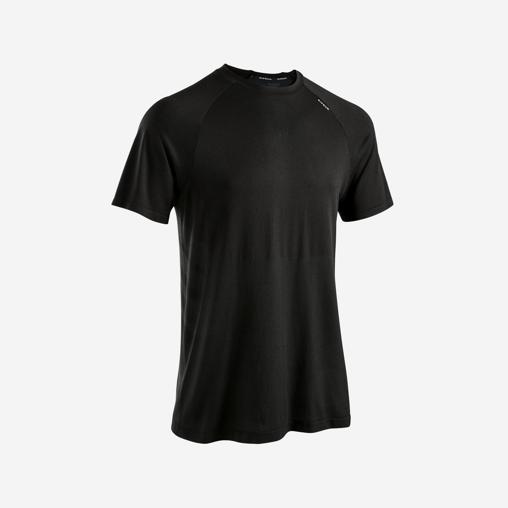 Mô tả Áo thun chạy bộ nam không đường may run 500 comfort đen Decathlon KIPRUN mã 8861685 - 1