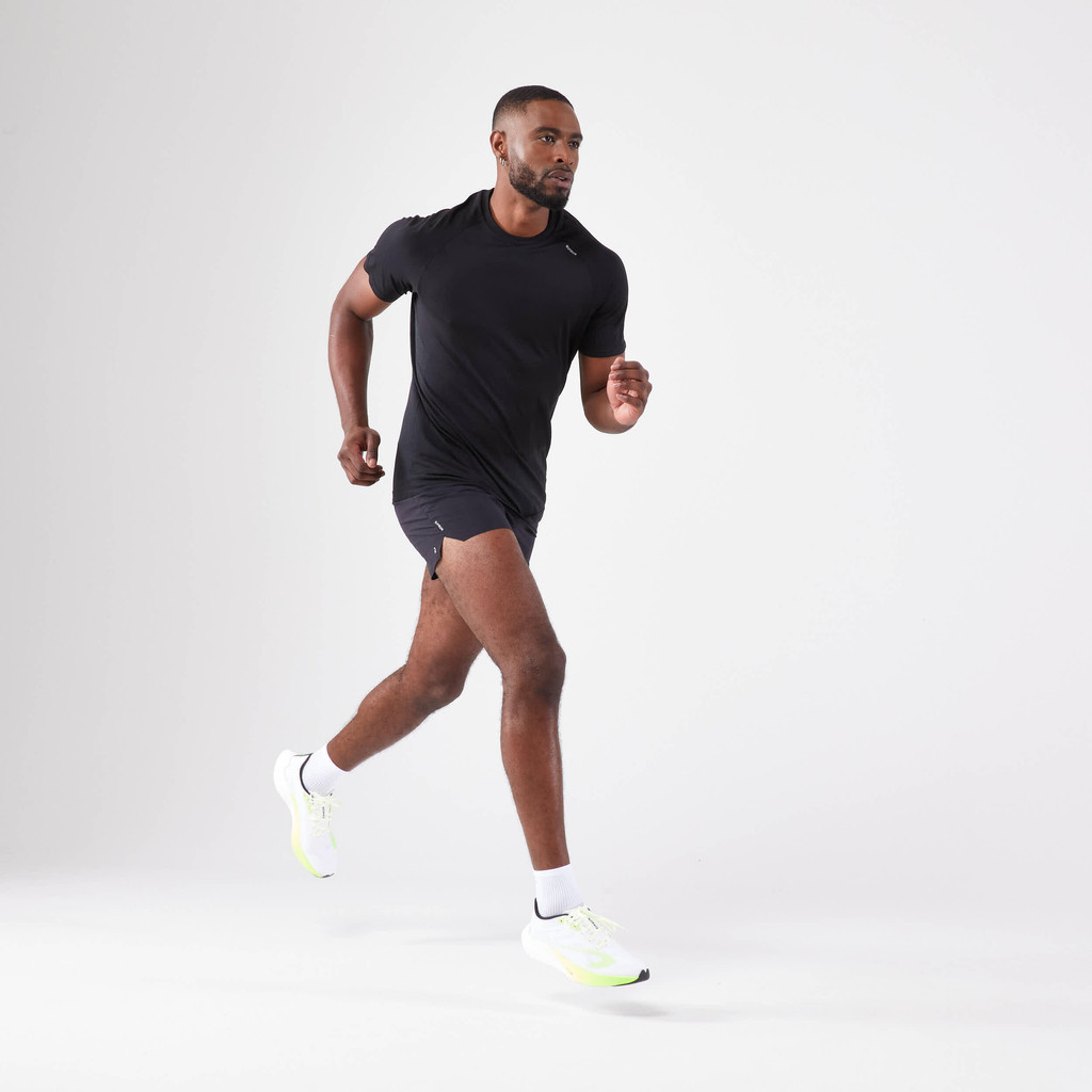 Mô tả Áo thun chạy bộ nam không đường may run 500 comfort đen Decathlon KIPRUN mã 8861685 - 4