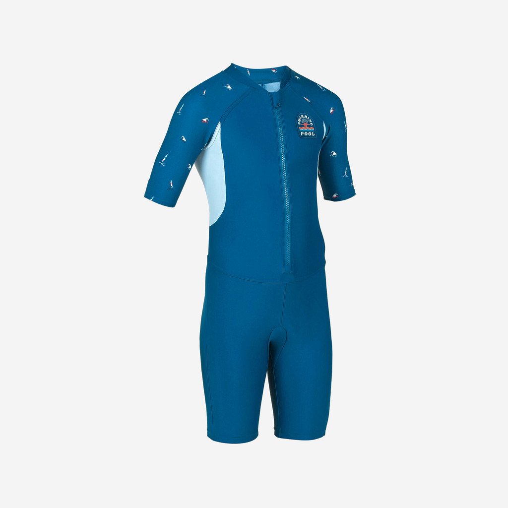 Mô tả Đồ bơi liền thân bé trai ngắn tay 100 xanh dương DECATHLON NABAIJI mã 8772634 - 1