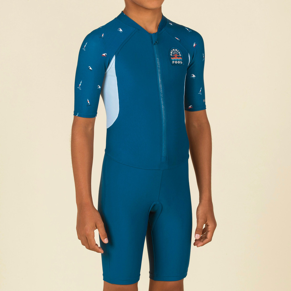 Mô tả Đồ bơi liền thân bé trai ngắn tay 100 xanh dương DECATHLON NABAIJI mã 8772634 - 2