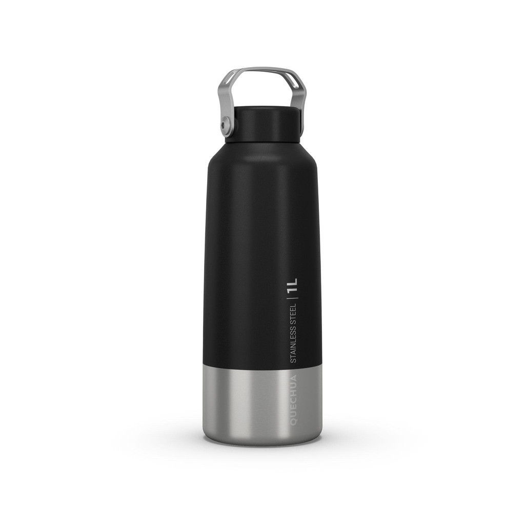 Mô tả Bình nước thép không gỉ mh100 DECATHLON 1 lít đen mã 8612479 - 3