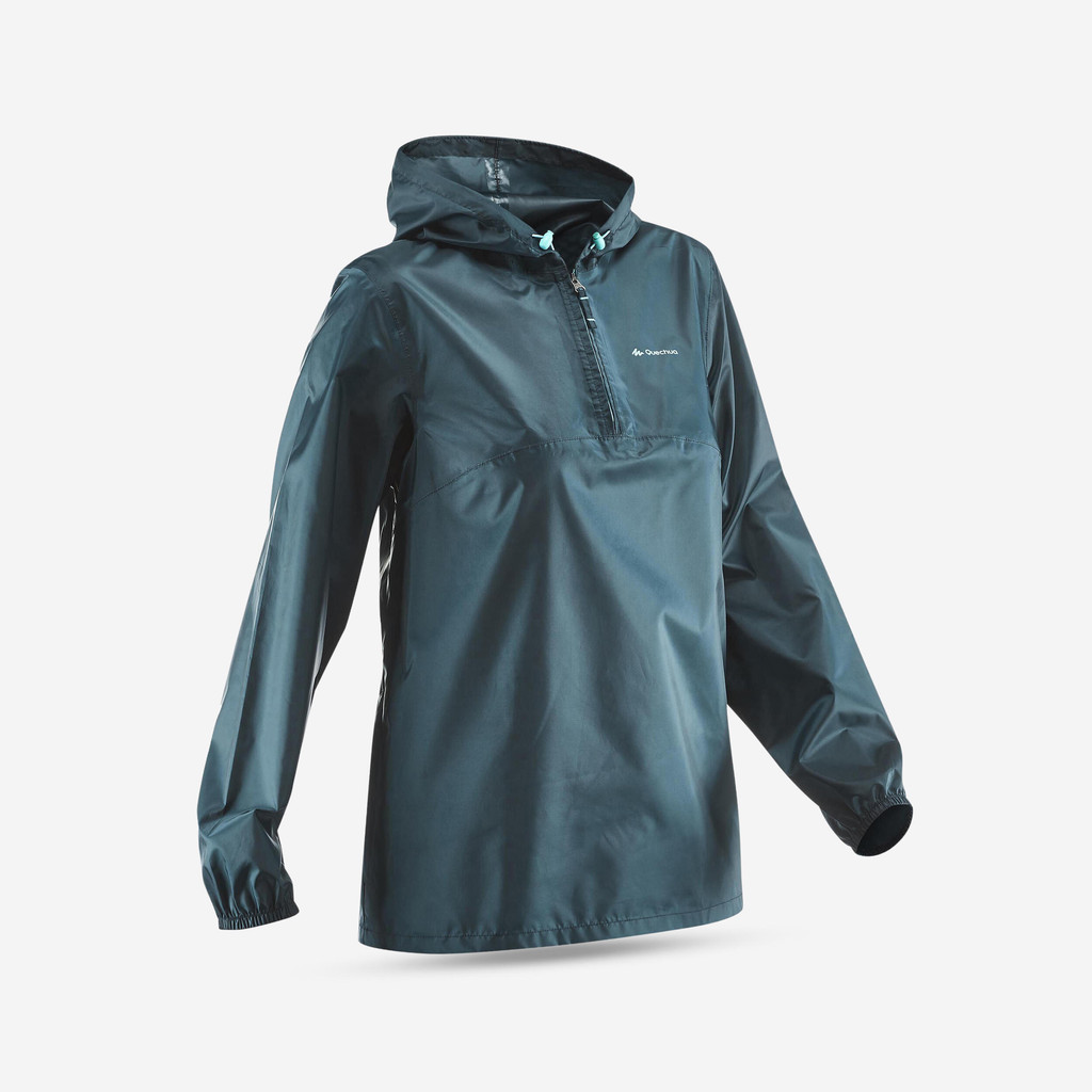 Mô tả Áo mưa, áo khoác chống thấm nh100 raincut zip nữ DECATHLON màu ngọc lam mã sản phẩm 8549506 - 2