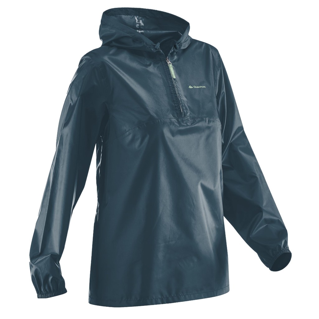 Mô tả Áo mưa, áo khoác chống thấm nh100 raincut zip nữ DECATHLON màu ngọc lam mã sản phẩm 8549506 - 3
