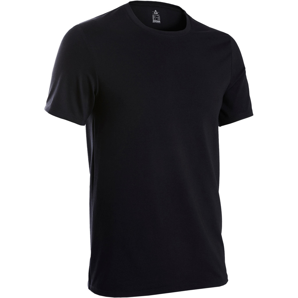 Mô tả Áo thun tập gym fitness nam DECATHLON DOMYOS cotton có dãn màu đen 8543989 - 2